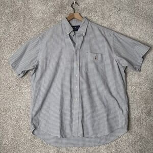 Ralph Lauren Shirt Men XL  Pony Logo Short Sleeve‎ 100% Cotton BLAKE
